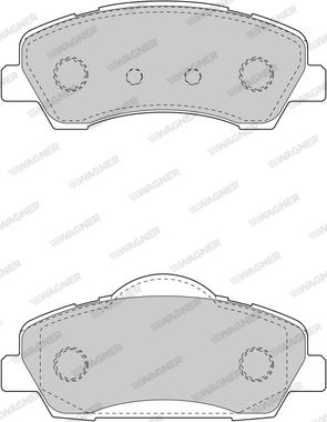 Wagner WBP80011A - Тормозные колодки, дисковые, комплект autospares.lv