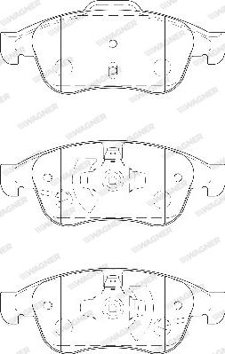 Wagner WBP24914A - Тормозные колодки, дисковые, комплект autospares.lv