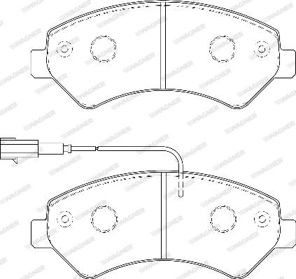 Wagner WBP24467A - Тормозные колодки, дисковые, комплект autospares.lv