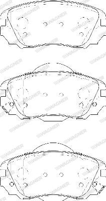 Wagner WBP24415A - Тормозные колодки, дисковые, комплект autospares.lv