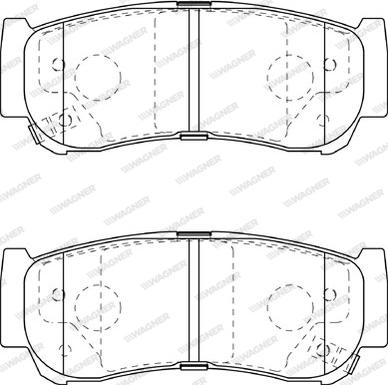 Wagner WBP24488A - Тормозные колодки, дисковые, комплект autospares.lv