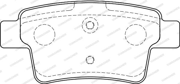 Wagner WBP24540A - Тормозные колодки, дисковые, комплект autospares.lv