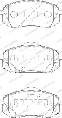 Wagner WBP24501A - Тормозные колодки, дисковые, комплект autospares.lv