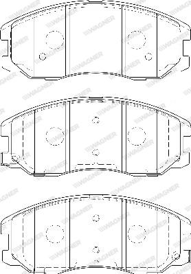 Wagner WBP24510A - Тормозные колодки, дисковые, комплект autospares.lv