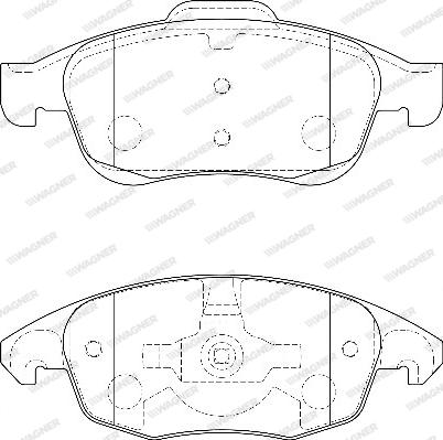 Wagner WBP24538A - Тормозные колодки, дисковые, комплект autospares.lv