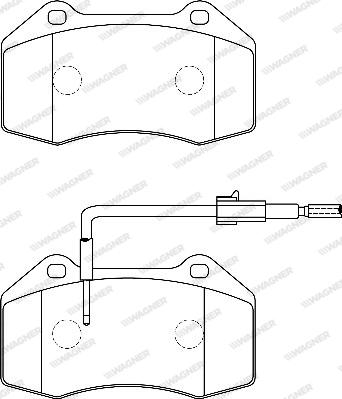 Wagner WBP24687A - Тормозные колодки, дисковые, комплект autospares.lv