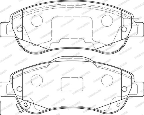 Wagner WBP24638A - Тормозные колодки, дисковые, комплект autospares.lv