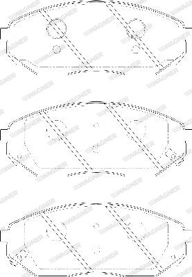 Wagner WBP24092A - Тормозные колодки, дисковые, комплект autospares.lv