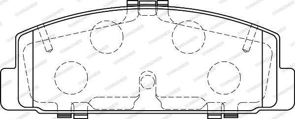 Wagner WBP24045A - Тормозные колодки, дисковые, комплект autospares.lv