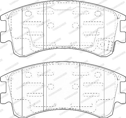 Wagner WBP24046A - Тормозные колодки, дисковые, комплект autospares.lv