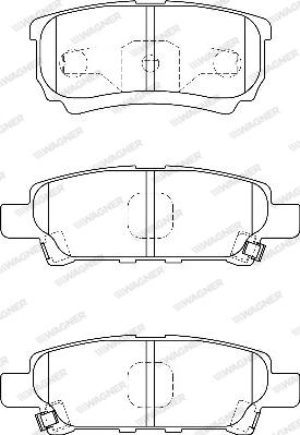 Wagner WBP24014A - Тормозные колодки, дисковые, комплект autospares.lv