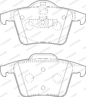 Wagner WBP24011A - Тормозные колодки, дисковые, комплект autospares.lv