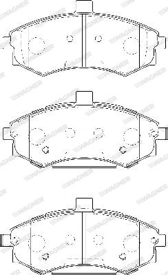 Wagner WBP24031A - Тормозные колодки, дисковые, комплект autospares.lv