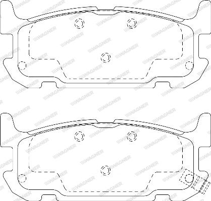 Wagner WBP24029A - Тормозные колодки, дисковые, комплект autospares.lv