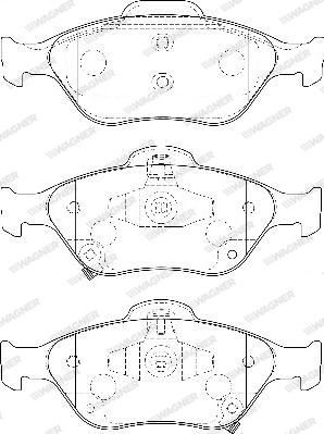 Wagner WBP24022A - Тормозные колодки, дисковые, комплект autospares.lv