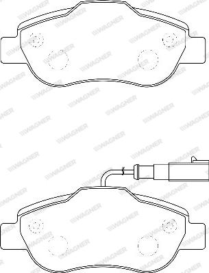 Wagner WBP24072B - Тормозные колодки, дисковые, комплект autospares.lv