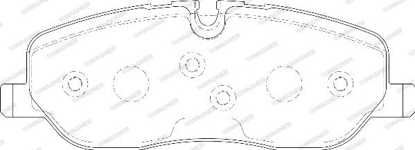 Wagner WBP24191A - Тормозные колодки, дисковые, комплект autospares.lv