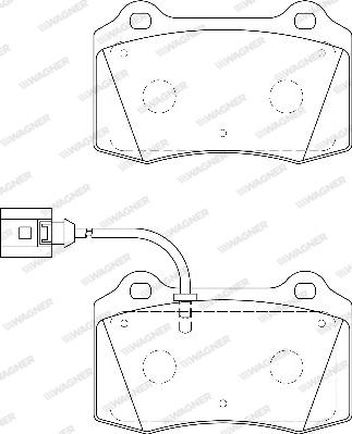 Wagner WBP24143A - Тормозные колодки, дисковые, комплект autospares.lv