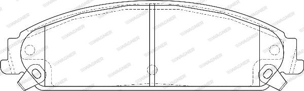 Wagner WBP24164A - Тормозные колодки, дисковые, комплект autospares.lv