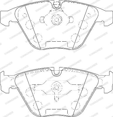 Wagner WBP24161A - Тормозные колодки, дисковые, комплект autospares.lv