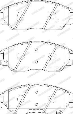 Wagner WBP24167A - Тормозные колодки, дисковые, комплект autospares.lv