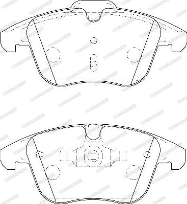 Wagner WBP24123A - Тормозные колодки, дисковые, комплект autospares.lv