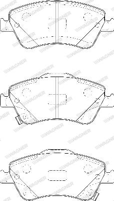 Wagner WBP24122A - Тормозные колодки, дисковые, комплект autospares.lv