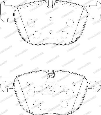 Wagner WBP24170A - Тормозные колодки, дисковые, комплект autospares.lv