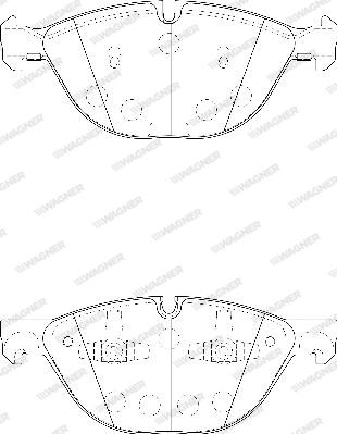 Wagner WBP24172A - Тормозные колодки, дисковые, комплект autospares.lv