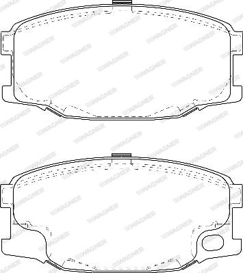 Wagner WBP24343A - Тормозные колодки, дисковые, комплект autospares.lv