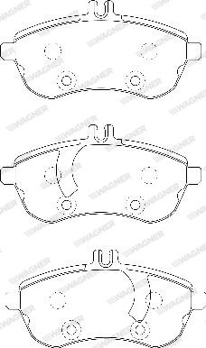 Wagner WBP24306A - Тормозные колодки, дисковые, комплект autospares.lv