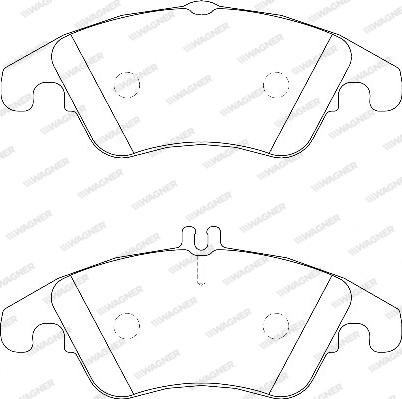 Wagner WBP24310A - Тормозные колодки, дисковые, комплект autospares.lv