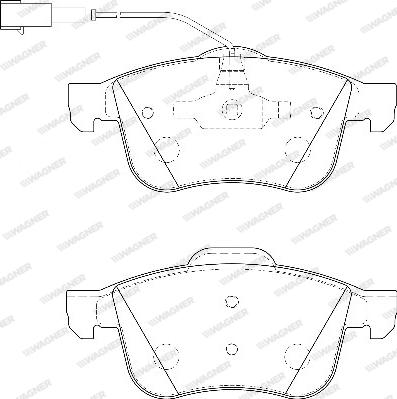 Wagner WBP24339A - Тормозные колодки, дисковые, комплект autospares.lv