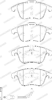 Wagner WBP24333A - Тормозные колодки, дисковые, комплект autospares.lv