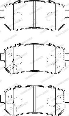 Wagner WBP24320A - Тормозные колодки, дисковые, комплект autospares.lv