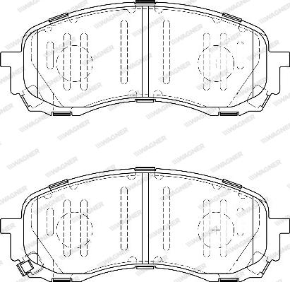 Wagner WBP24372A - Тормозные колодки, дисковые, комплект autospares.lv