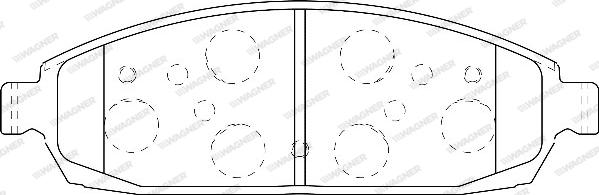 Wagner WBP24250A - Тормозные колодки, дисковые, комплект autospares.lv