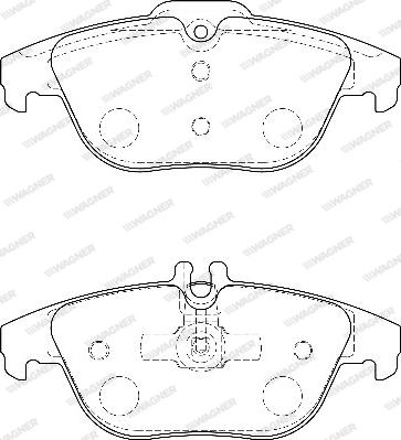 Wagner WBP24253A - Тормозные колодки, дисковые, комплект autospares.lv