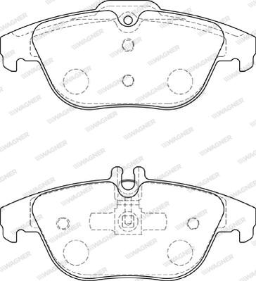 Wagner WBP24253B - Тормозные колодки, дисковые, комплект autospares.lv