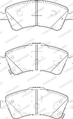 Wagner WBP24204A - Тормозные колодки, дисковые, комплект autospares.lv