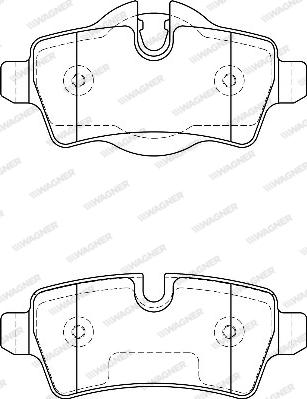 Wagner WBP24289A - Тормозные колодки, дисковые, комплект autospares.lv