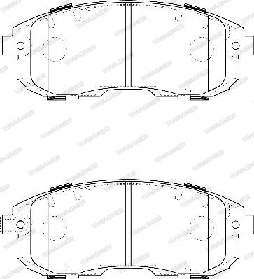 Wagner WBP24280A - Тормозные колодки, дисковые, комплект autospares.lv