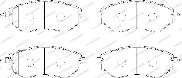 Wagner WBP24222A - Тормозные колодки, дисковые, комплект autospares.lv