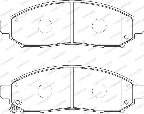 Wagner WBP24227A - Тормозные колодки, дисковые, комплект autospares.lv