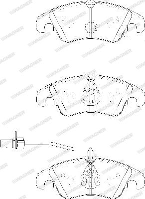 Wagner WBP24743A - Тормозные колодки, дисковые, комплект autospares.lv