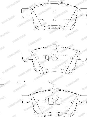 Wagner WBP24727A - Тормозные колодки, дисковые, комплект autospares.lv