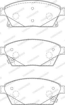 Wagner WBP25034A - Тормозные колодки, дисковые, комплект autospares.lv