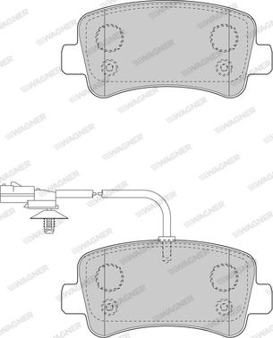 Wagner WBP25112A - Тормозные колодки, дисковые, комплект autospares.lv