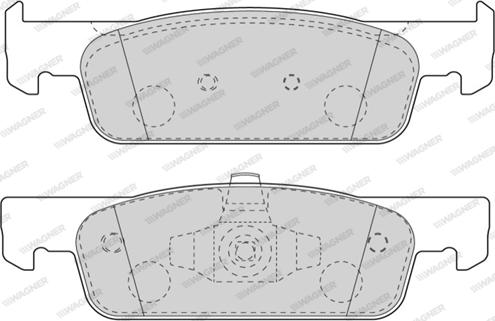 Wagner WBP25702A - Тормозные колодки, дисковые, комплект autospares.lv