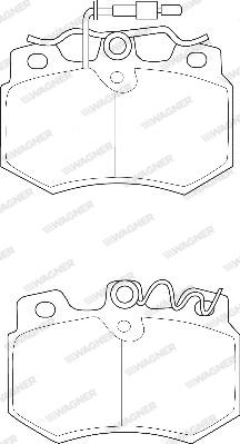 Wagner WBP20989A - Тормозные колодки, дисковые, комплект autospares.lv